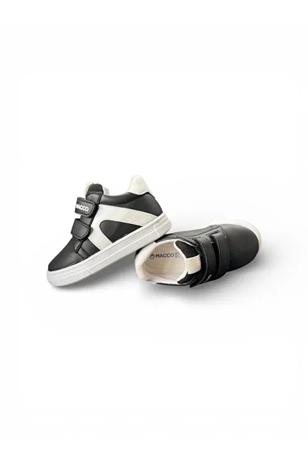 Детские ортопедические кроссовки с липучкой Macco Shoes, Black — фото 3