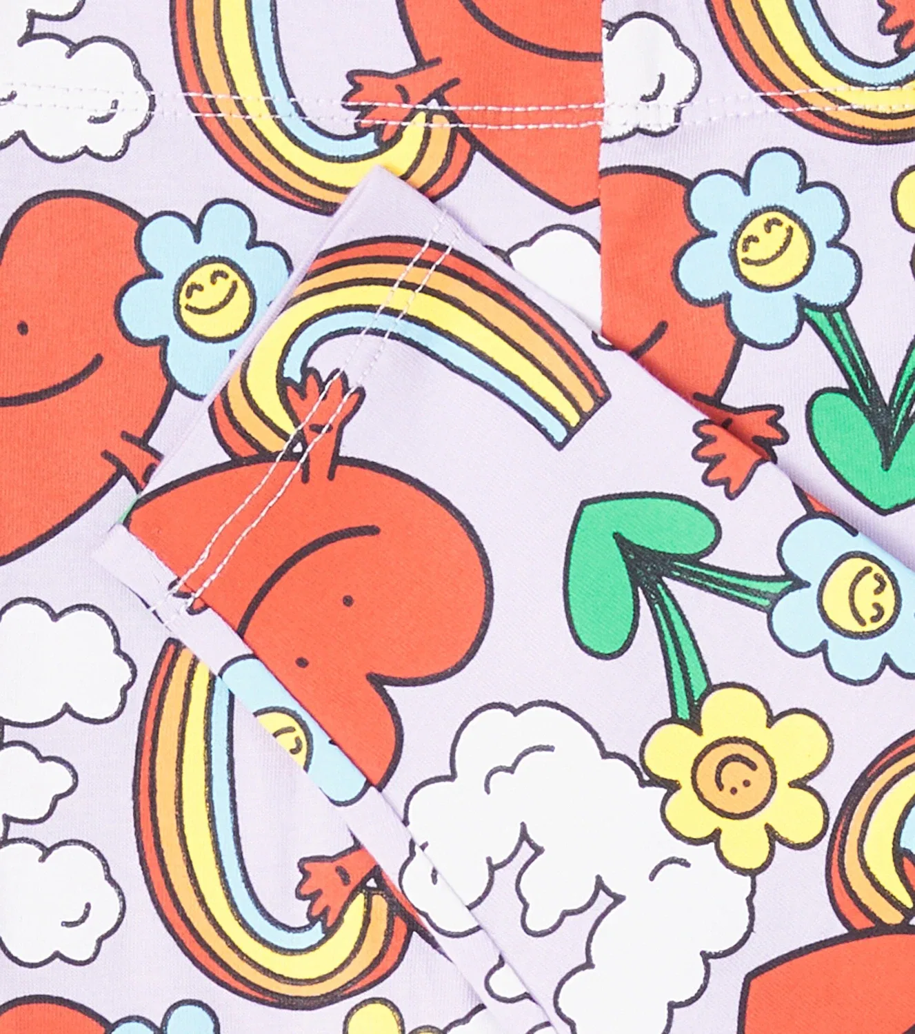 Леггинсы с принтом Rainbow Love Stella Mccartney Kids, фиолетовый — фото 3