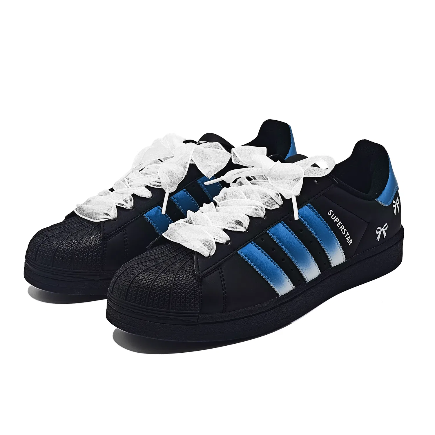 Детские скейтборд-кроссовки с градиентным принтом Superstar 2 Adidas Originals, Blue — фото 4