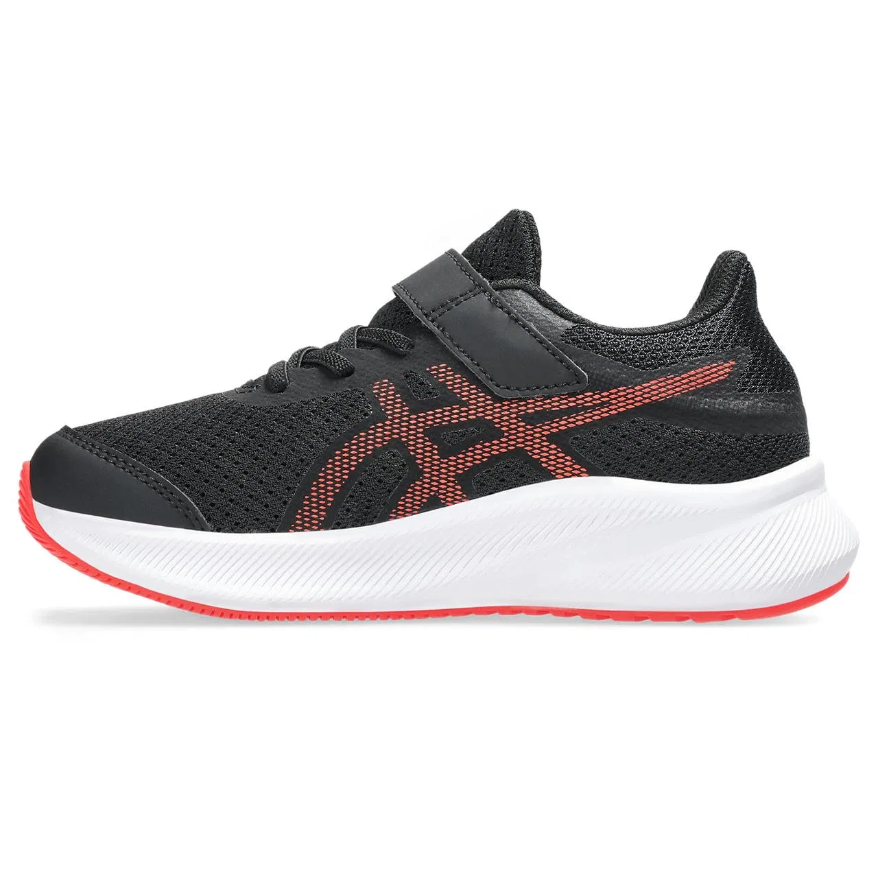 Детские кроссовки для мальчиков с сеткой Patriot 13 Ps ASICS, Black Flash Red — фото 4