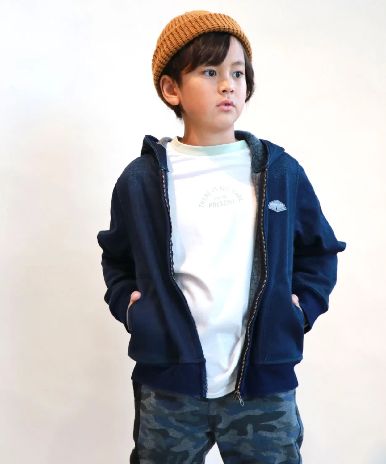Детский свитшот с молнией Indigo Shaggy L.COPECK, Navy