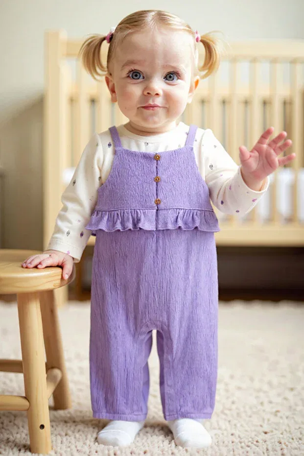 Детский комбинезон-салопет для девочек хлопковый Carter'S, Purple
