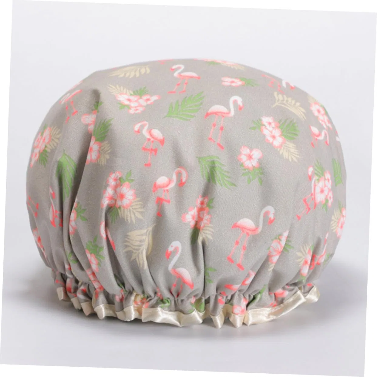Двойная шапочка для душа Flamingo Gatuida, 27x15 см, Серый — фото 4