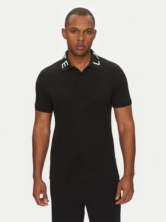 Поло slim fit Lacoste, черный