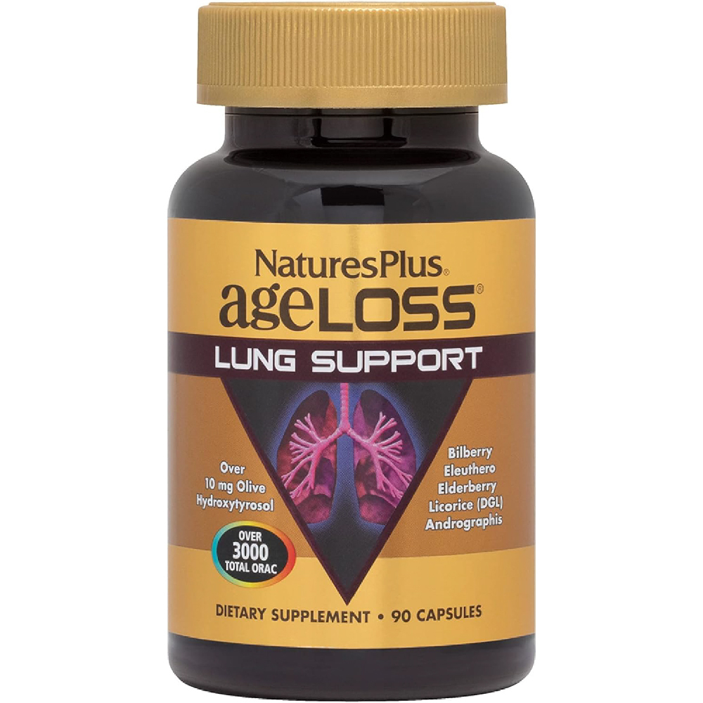 

Мультивитамин для легких NaturesPlus AgeLoss Lung Support, 90 капсул