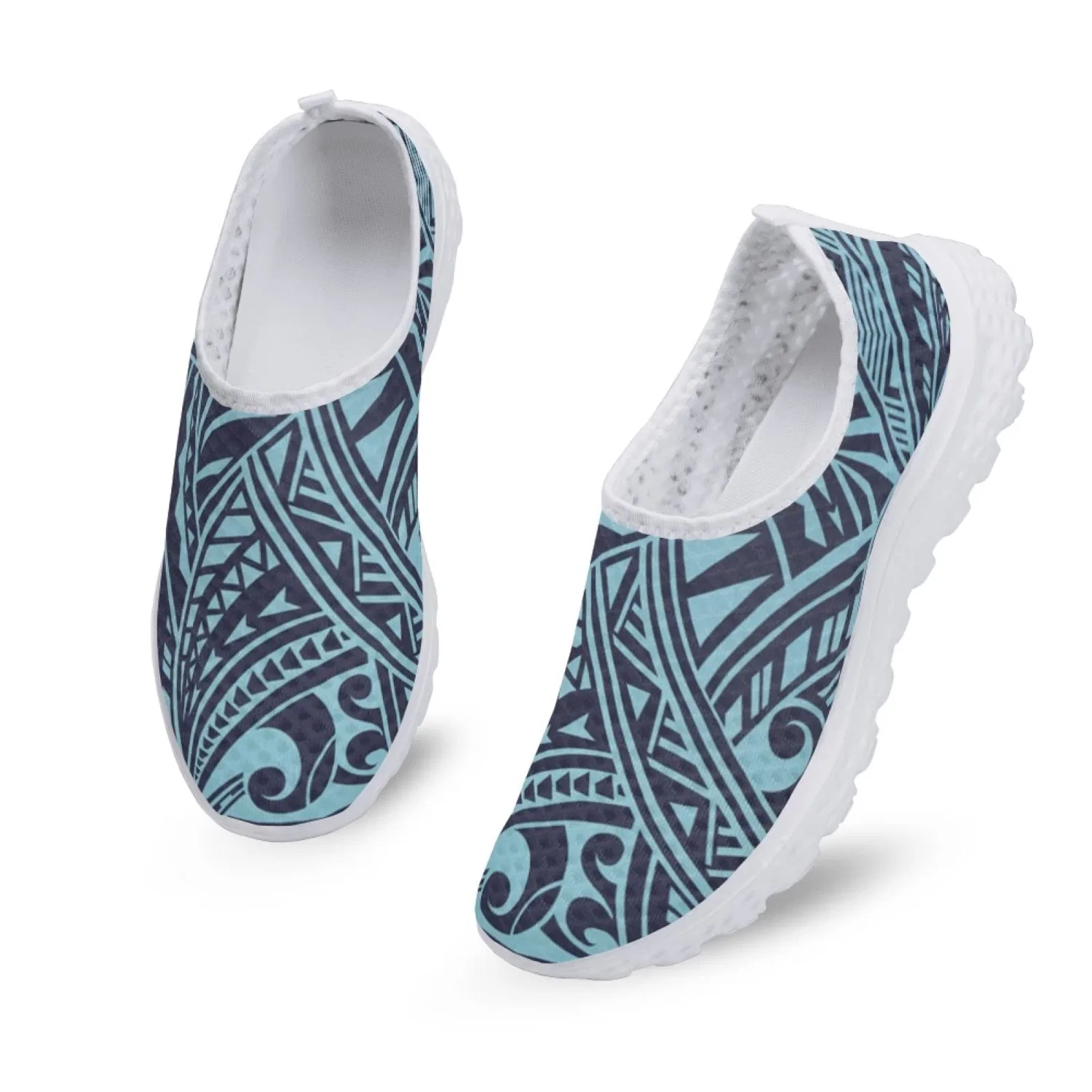 Детские кроссовки для девочек с принтом Snowflake Butterfly Ethnic Pattern Kuiaobaty, Modello Tribale Dell Isola — фото 3