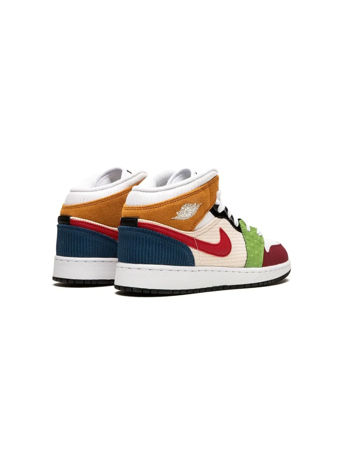 Кроссовки Air Jordan 1 Mid SE - Messy Room, белый — фото 4