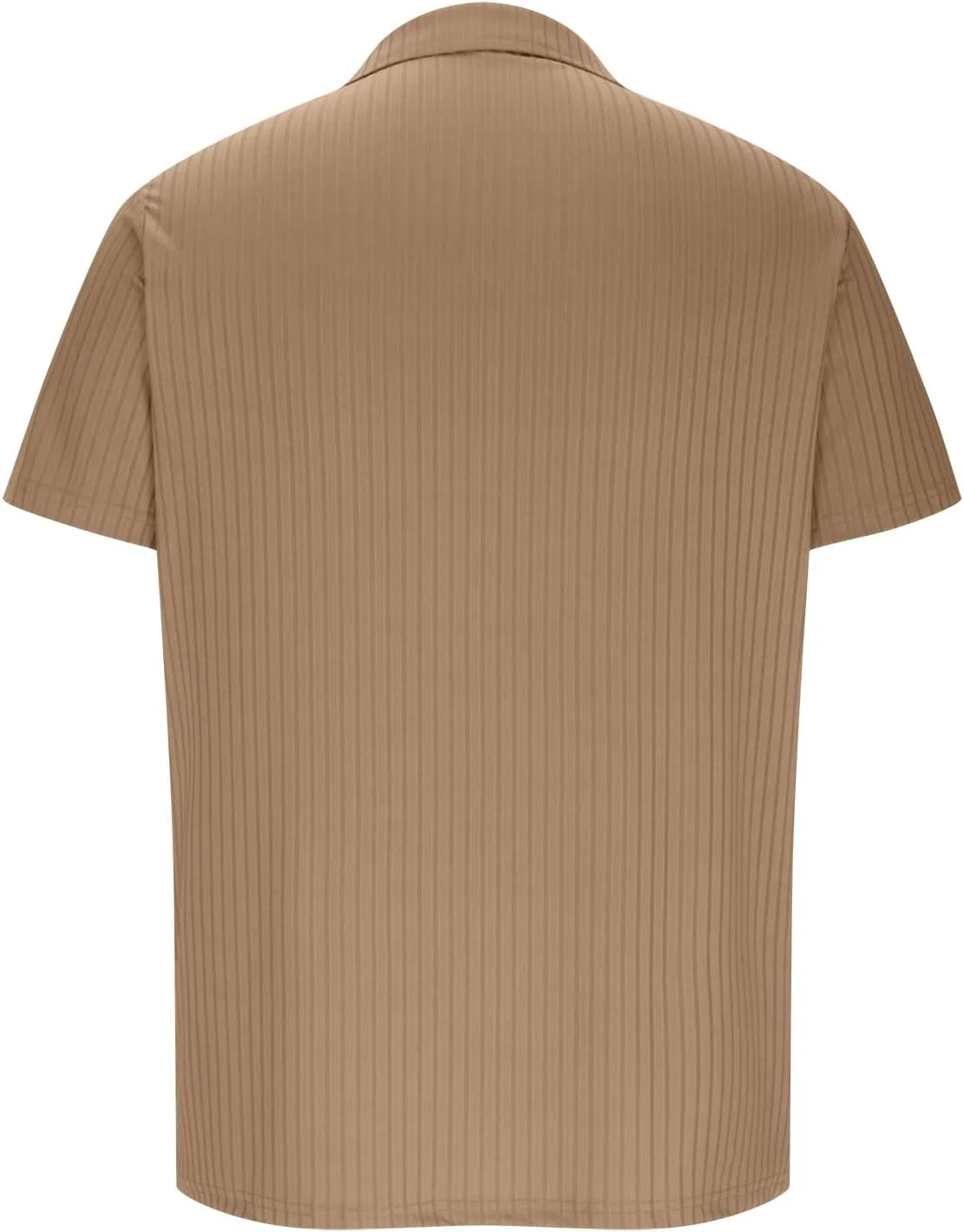Мужская футболка с V-образным вырезом Muscle Fit Ribbed Knit, Khaki — фото 2