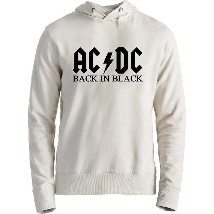 Детский свитшот с капюшоном Acdc, Экрю Alfa Tshirt