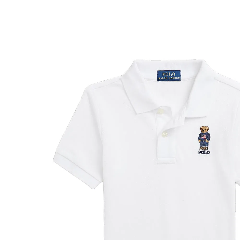 Детская футболка с коротким рукавом Polo Ralph Lauren, White — фото 4
