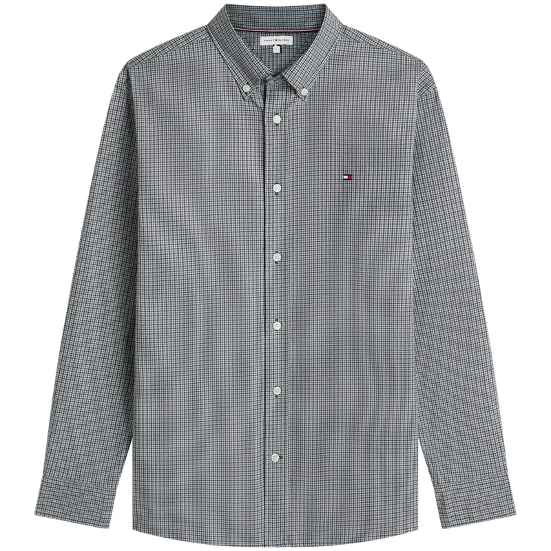 Мужская рубашка с воротником и принтом Tommy Hilfiger, Blue Red Plaid — фото 3