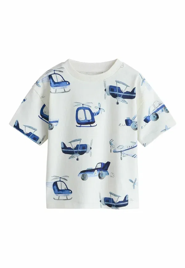 Футболка с принтом Regular fit short sleeve 3 pack, Next Planes, синий — фото 3
