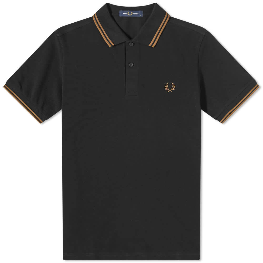 

Футболка Fred Perry Slim Fit Twin Tipped Polo, Черный, Футболка Fred Perry Slim Fit Twin Tipped Polo