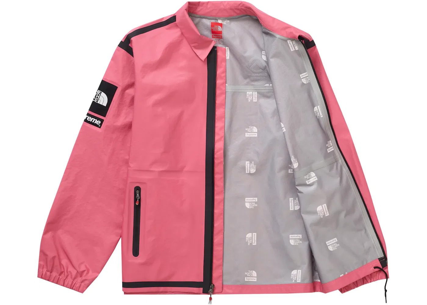 Мужская куртка с водонепроницаемой отделкой Supreme The North Face Summit Series Outer Tape Seam Coaches Jacket, Pink — фото 2