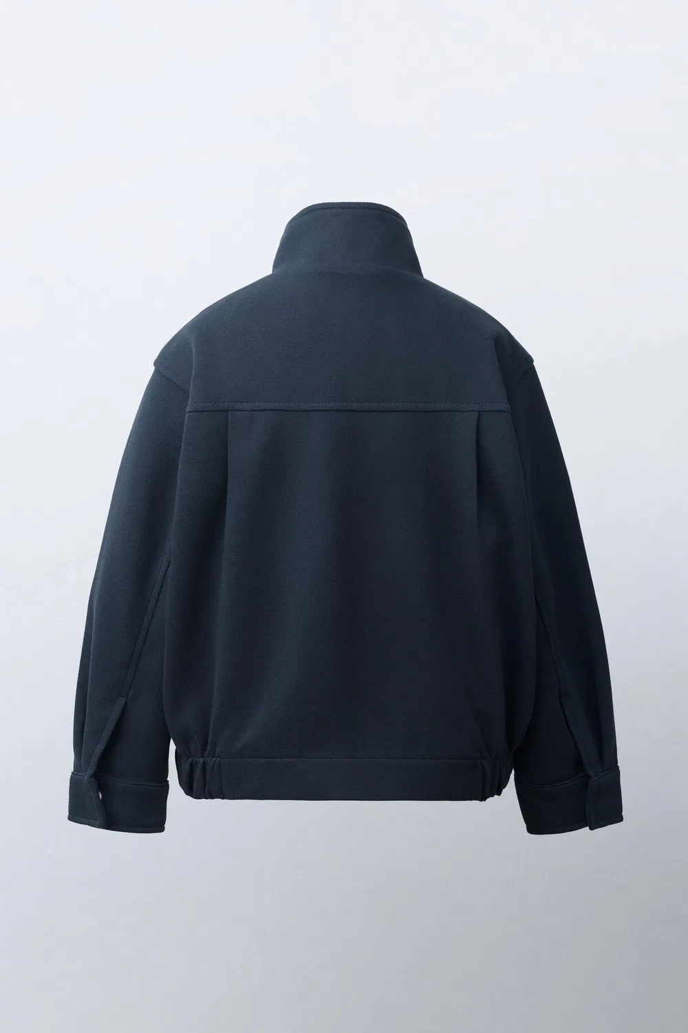 Комфортная куртка-бомбер ZARA, Navy blue — фото 4