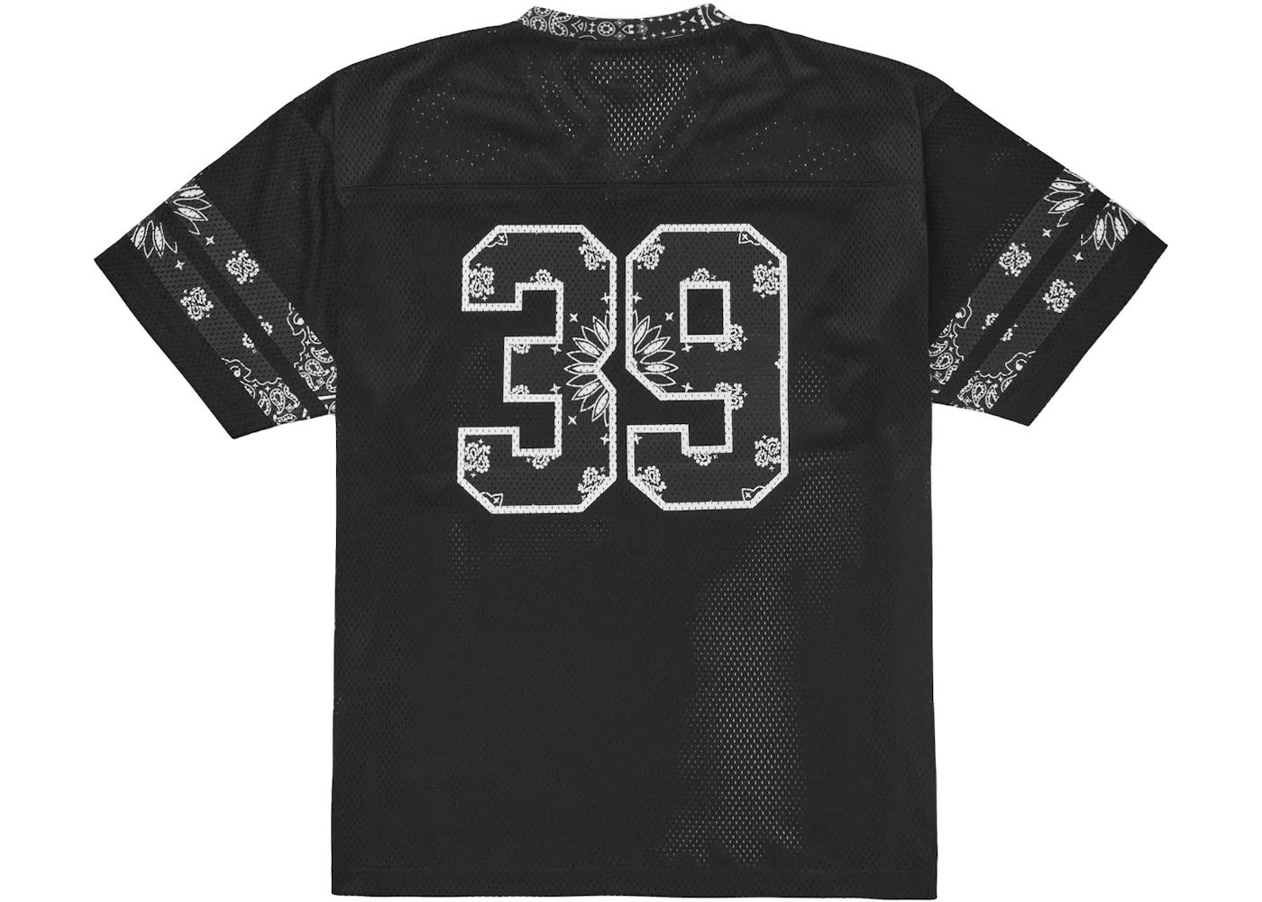 Мужская футбольная футболка с принтом Supreme Bandana Jersey Supreme, Black — фото 2