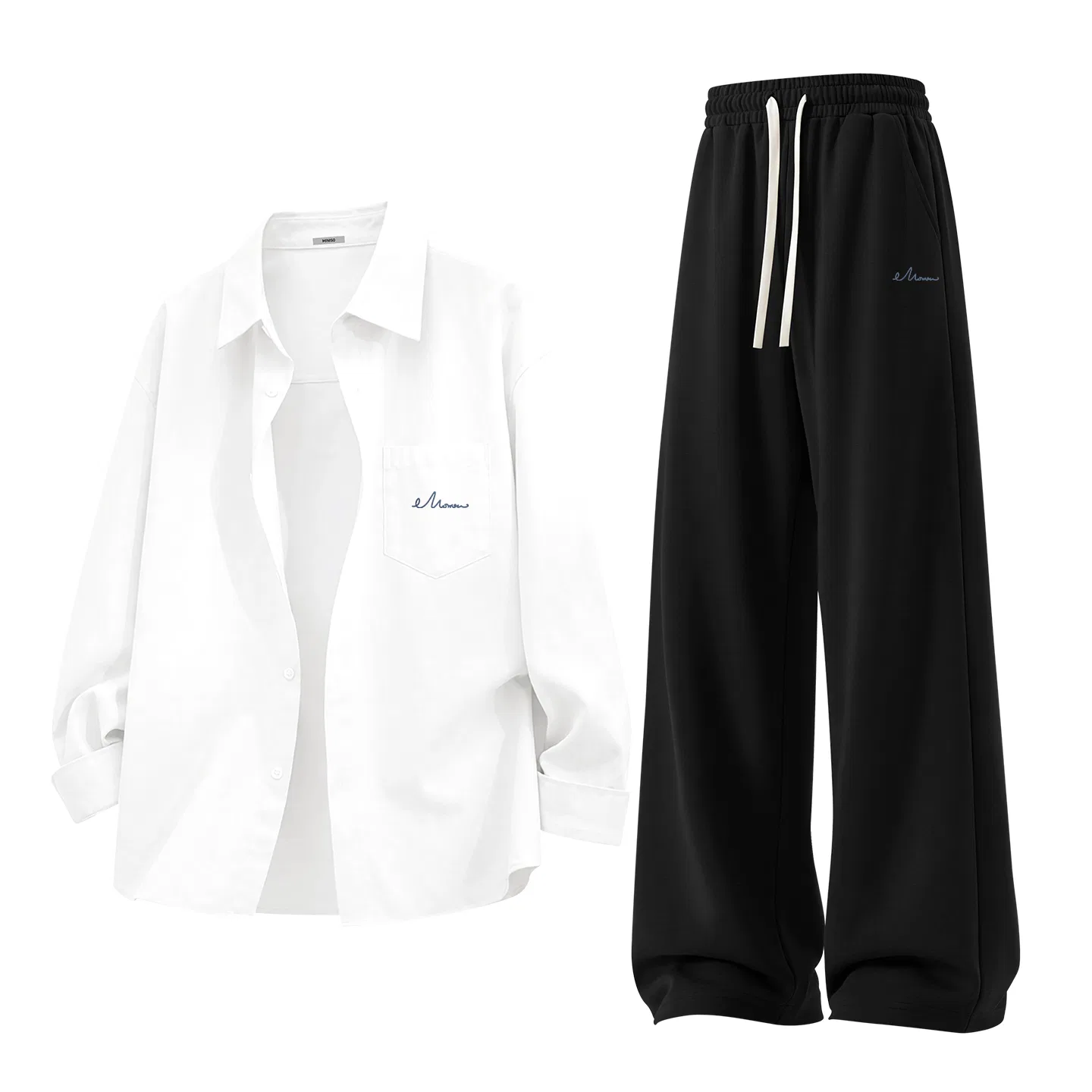 Детский комплект рубашек 2 шт. MINISO, Apricot+Black (MZ Free Sketch Pants Logo) — фото 4