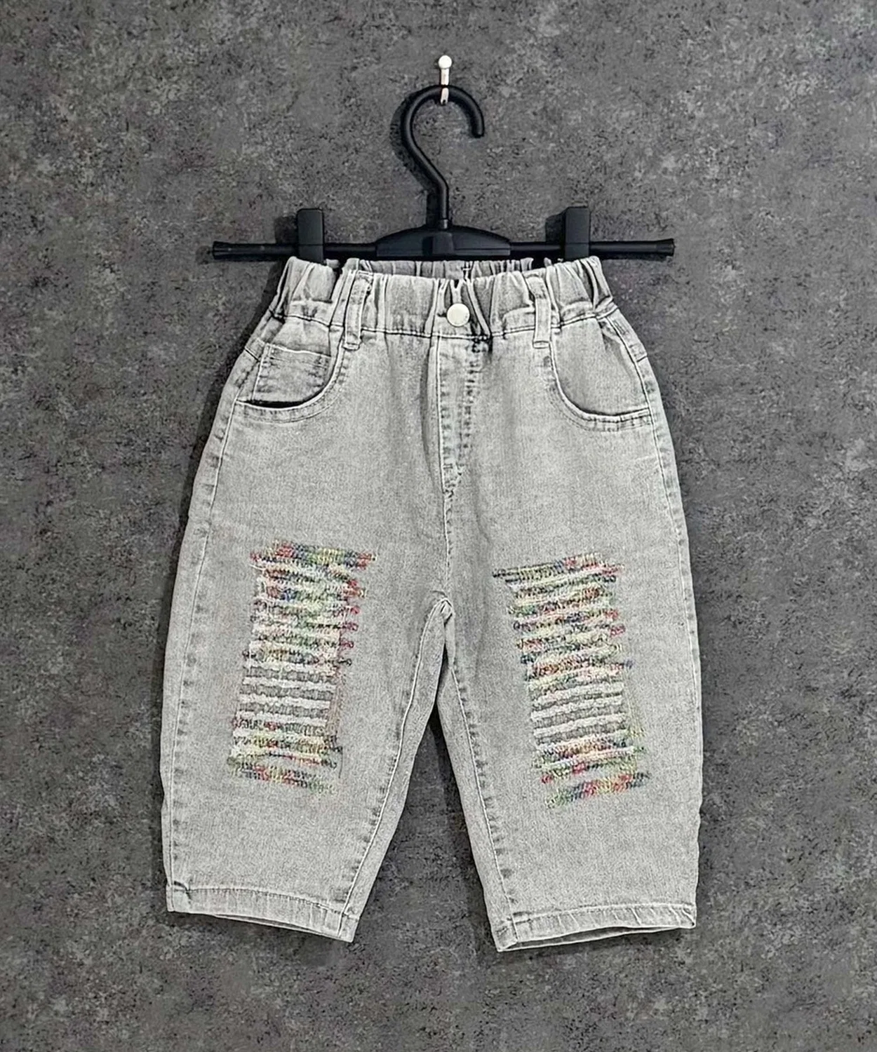 Детские джинсовые шорты с потертостями Rainbow Damage THE CASUAL, Blue — фото 4