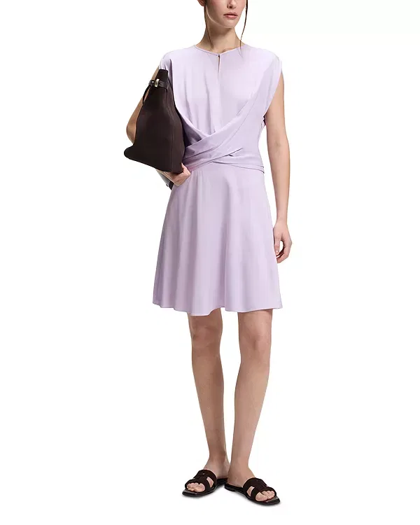 Женское платье со скрещенным передом Devari crisscross front dress Boss, Open Prple