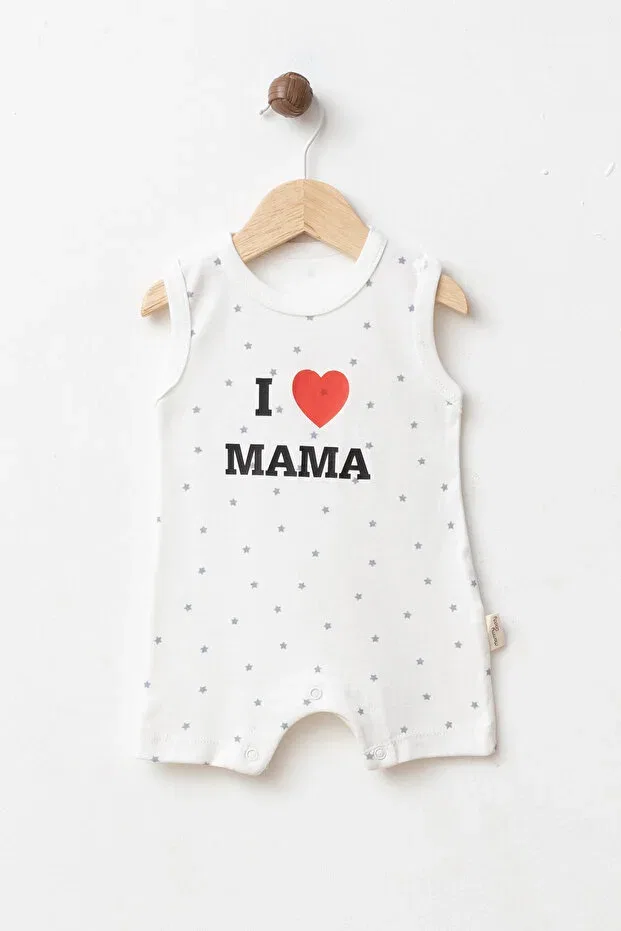 Детский комбинезон для новорожденных хлопковый 3-предметный набор Papa&Mama Embroidered Rubberized Yukobaby Bebeğiniz Için En Doğalı, Multicolor — фото 2