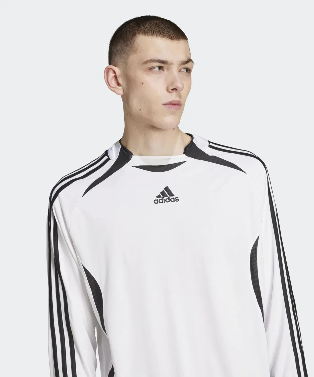 Мужская футболка с длинным рукавомTeamgeist Adicolor Adidas, Белый — фото 3