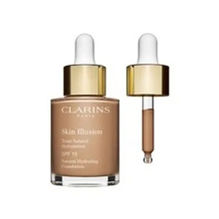 Тональная основа увлажняющая Clarins Skin Illusion SPF 15, 30 мл, Cashew