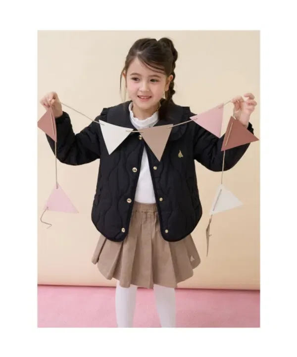 Пуховик детский девичий Beanpole Kids, черный — фото 3