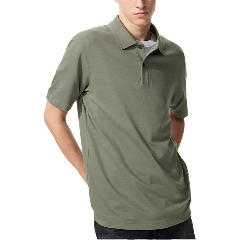 Мужское поло 57 Dark Olive UNIQLO