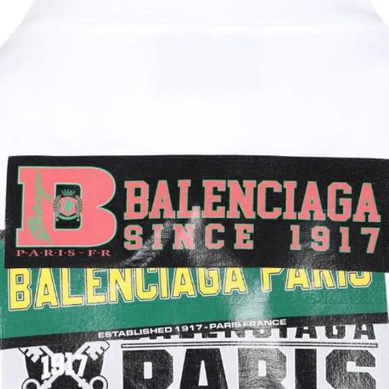 Мужская футболка с круглым вырезом Balenciaga, White — фото 4