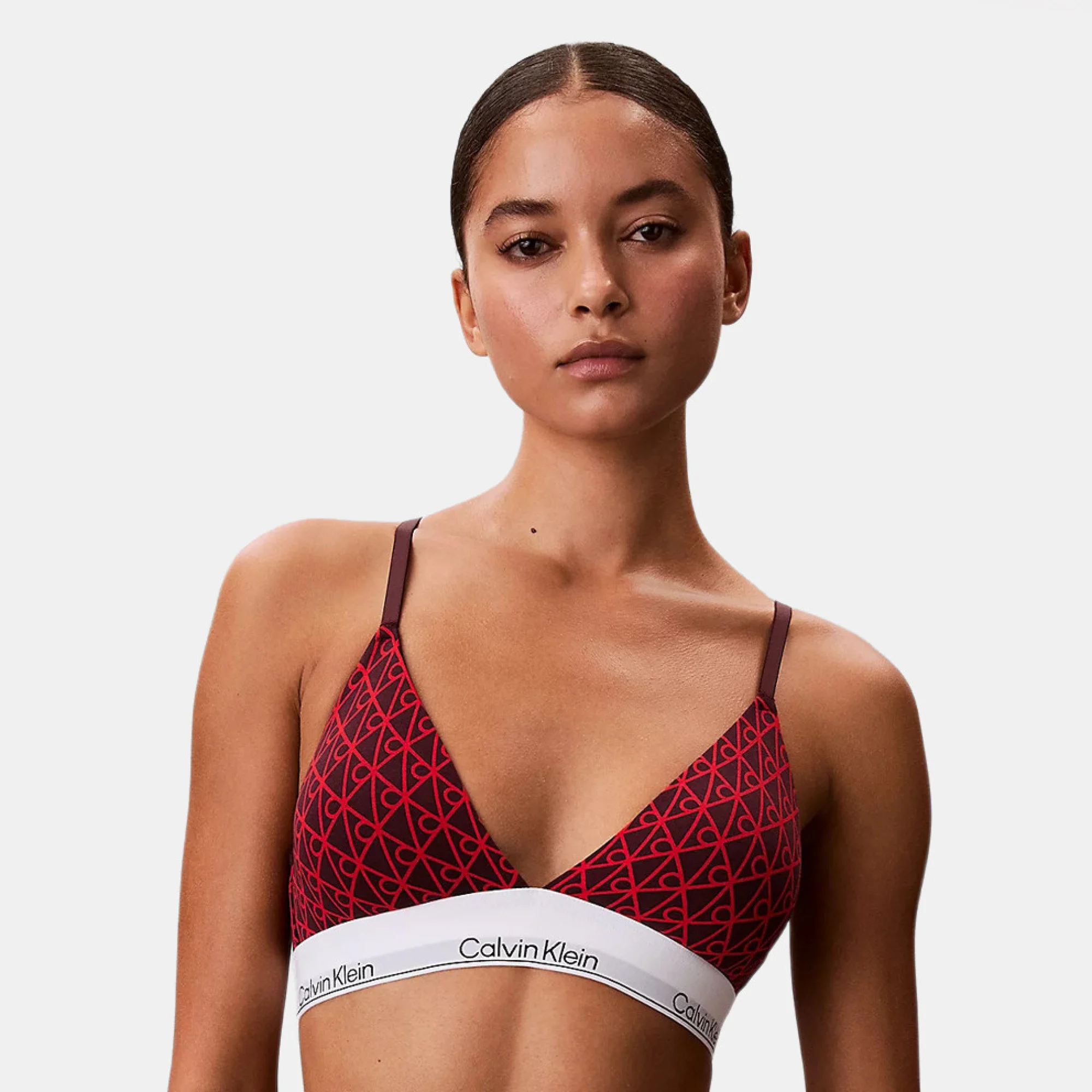 Бюстгальтер Calvin Klein Lightly Lined Triangle, темно-ягодный — фото 2