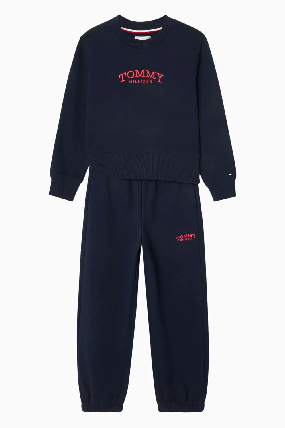 Свитшот хлопковый с принтом логотипа Tommy Hilfiger, синий — фото 2