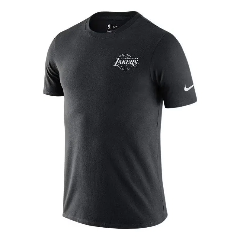 Футболка с вышитым логотипом Lakers Nike, черная