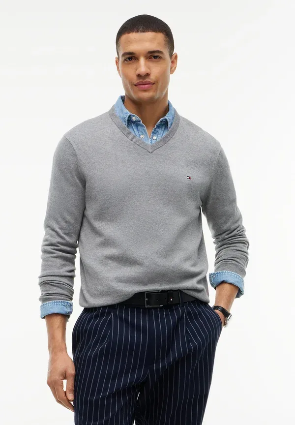 Джемпер из хлопка Jumper Tommy Hilfiger, Medium Grey Heather, серый