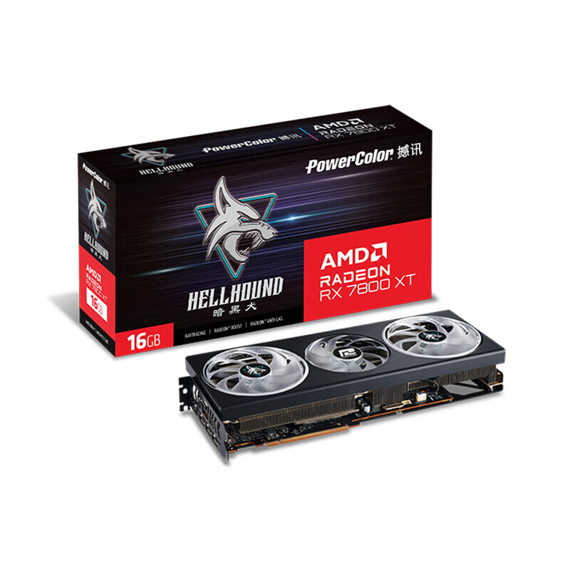 

Видеокарта PowerColor Radeon RX 7800 XT Hellhound, 16Гб, ‎RX7800XT 16G-L/OC, черный