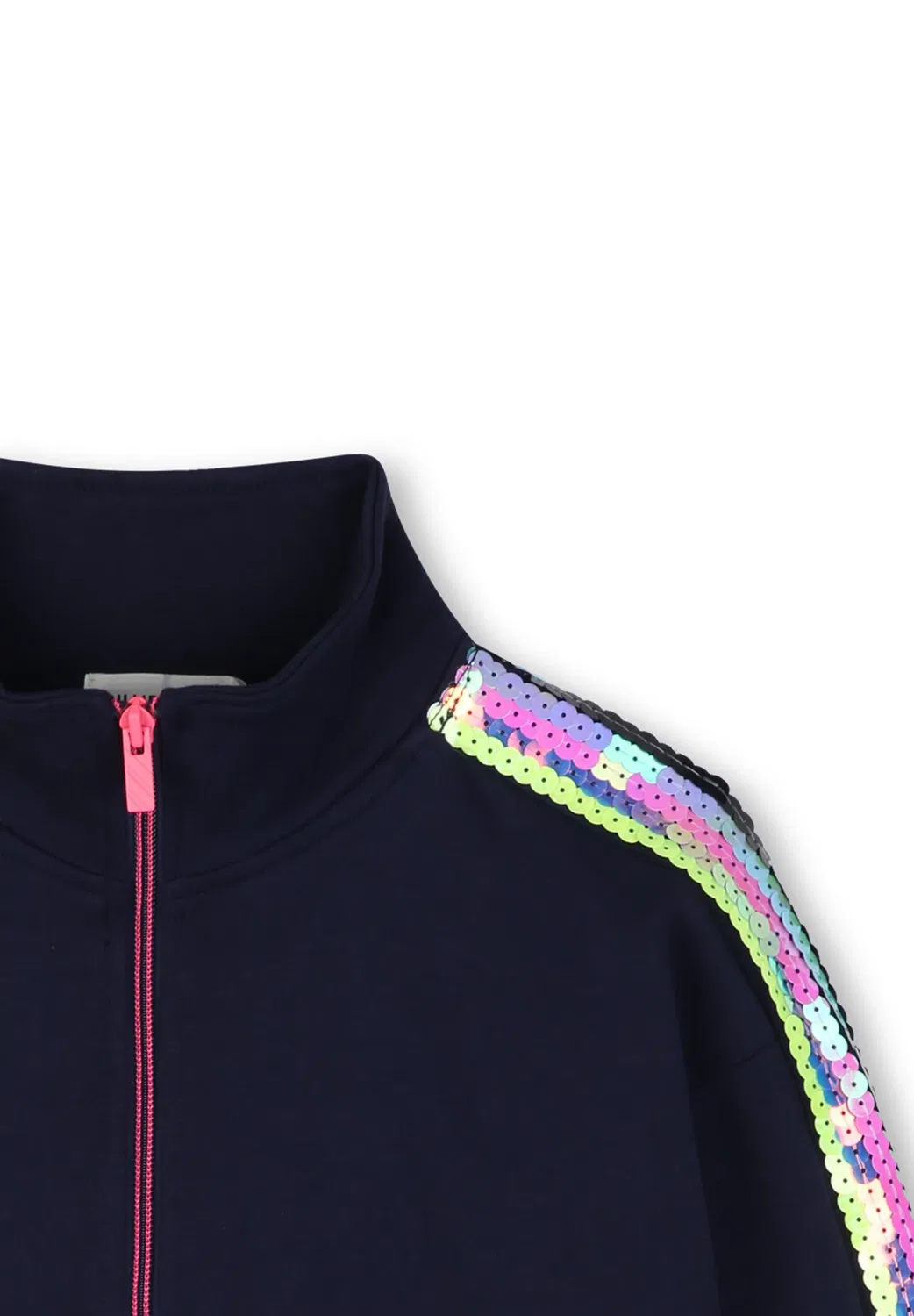 Детский кардиган для девочки - толстовка на молнии Billieblush, Navy — фото 4