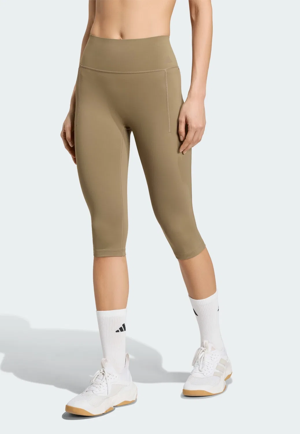 Спортивные леггинсы Adidas Performance Optime Workout, зеленый — фото 2