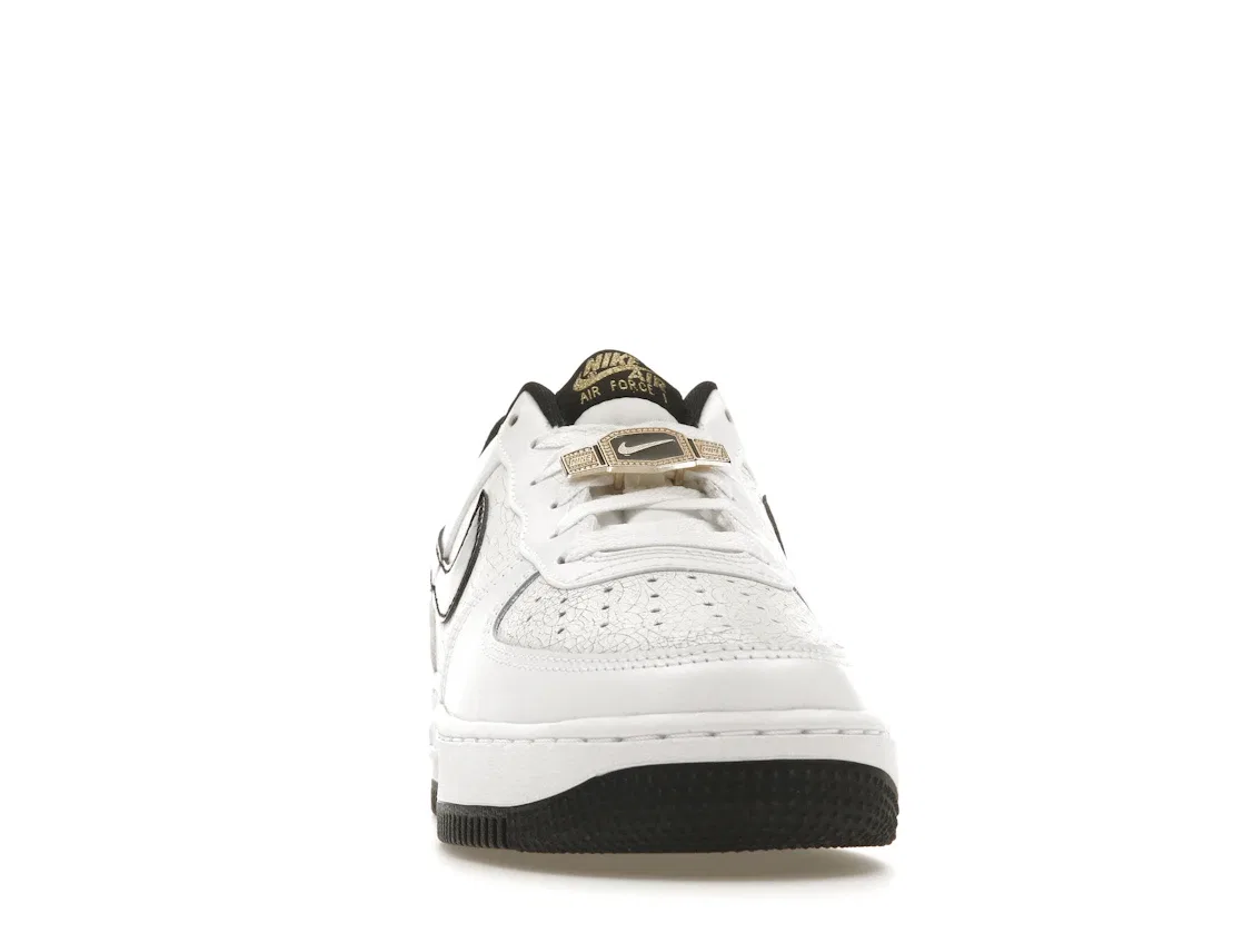 Детские кроссовки Lifestyle Nike Air Force 1 Low World Champion (GS), White/Black/Gold — фото 2