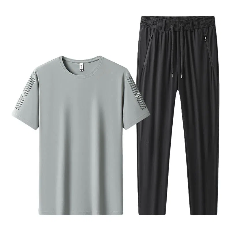 Детский комплект спортивной одежды с принтом Sugarfunk, Upgraded Light Gray — фото 3