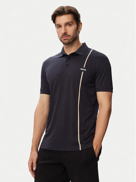 Поло regular fit Game Boss, темно-синий