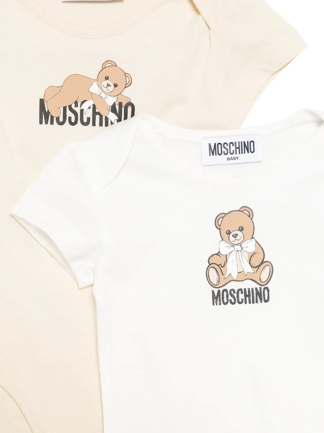 Комплект для тела с принтом "плюшевый мишка" Moschino Kids, нейтральные цвета — фото 3