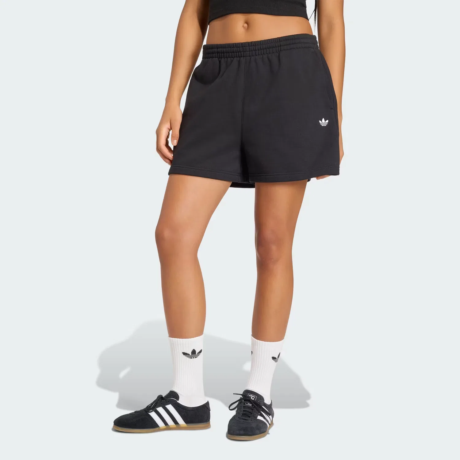 Женские шорты свободного кроя Essentials Fleece Loose Adidas Originals, черный