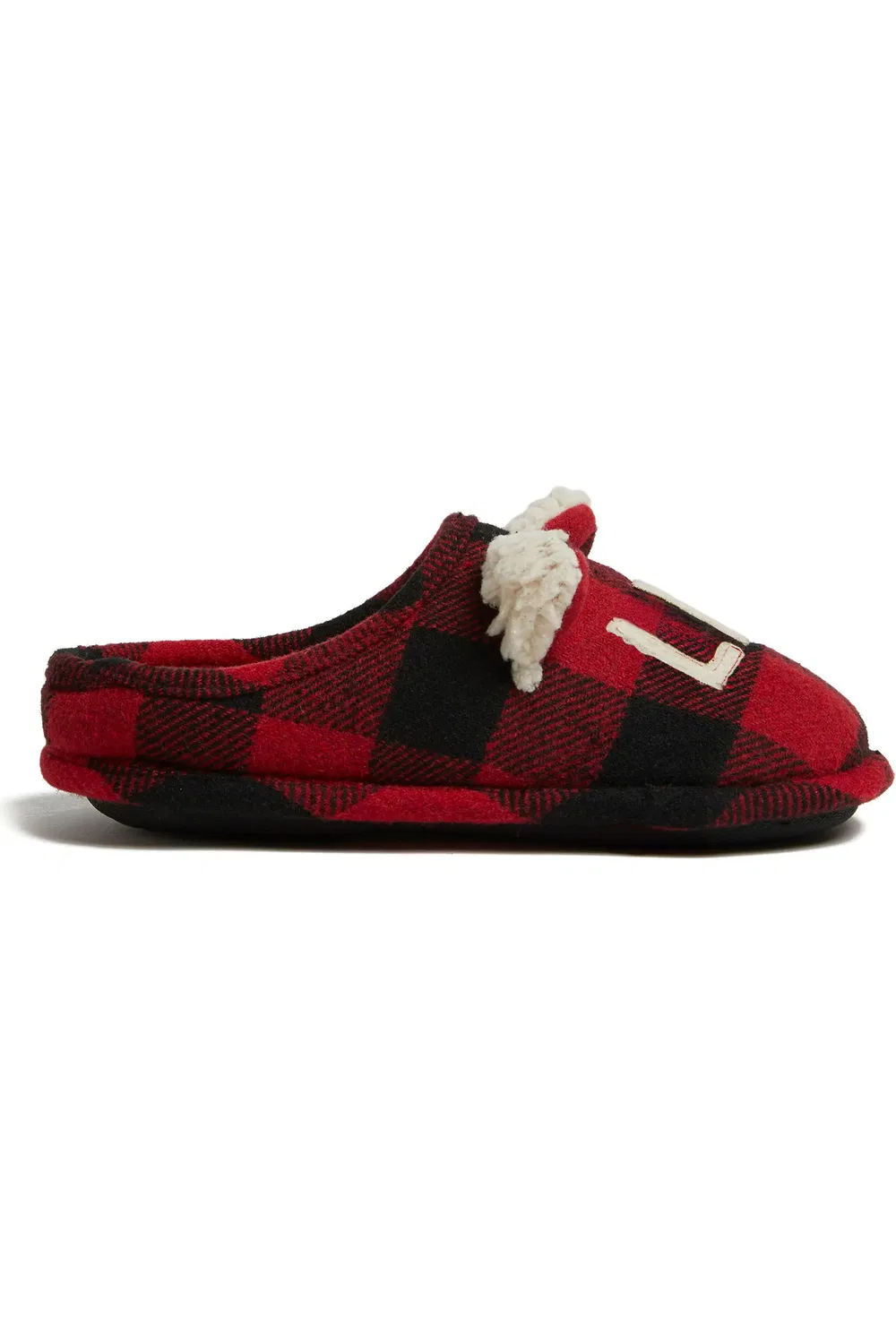 Детские тапочки-клоги на пене с эффектом памяти Lil Bear Dearfoams, Red Plaid — фото 2