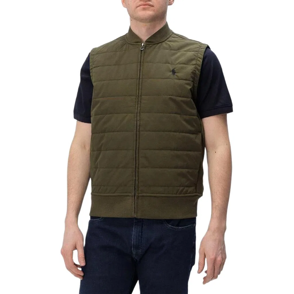 Мужской жилет с бейсбольным воротником Brown Polo Ralph Lauren