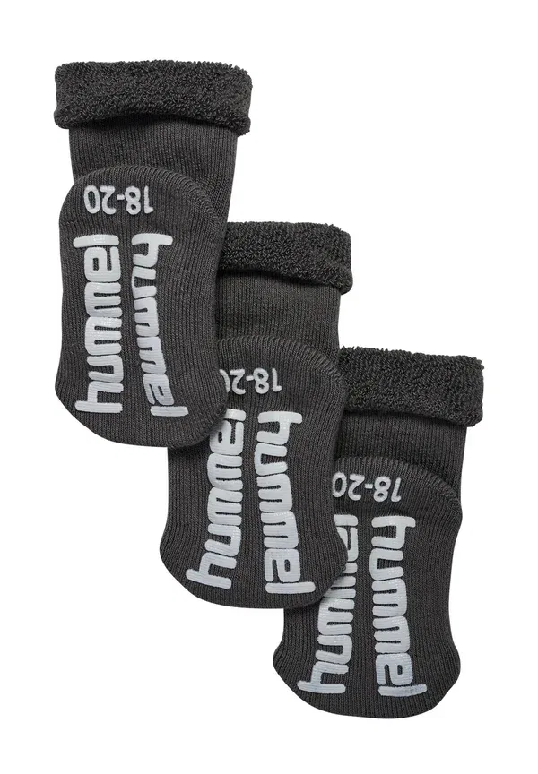 Набор из 3 нескользящих носков Hmlmini, унисекс Hummel, темно-серый