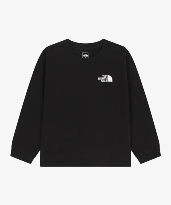 Футболка с длинным рукавом Go To, The North Face Kids, черный