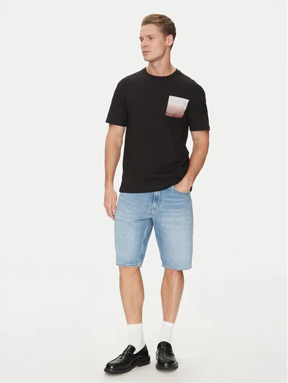 Футболка regular fit Ombre Bonded Calvin Klein, черный — фото 2