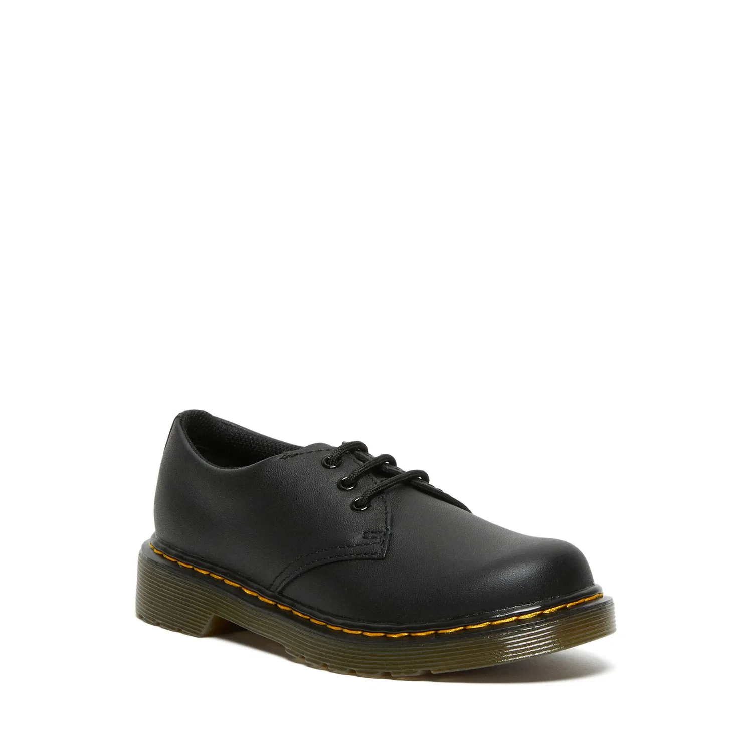 Ботинки детские Dr. Martens 1461 J Softy T Juniors, кожаные, на шнуровке, Black — фото 4