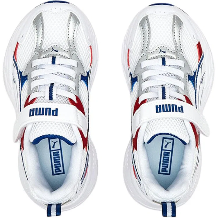 Детские кроссовки с текстильным верхом PUMA Memoria, White Blue Red — фото 3