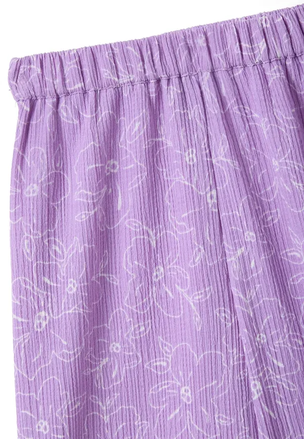 Комплект из блузы и брюк с цветочным принтом Set Ovs, Light Purple, светло-фиолетовый — фото 4