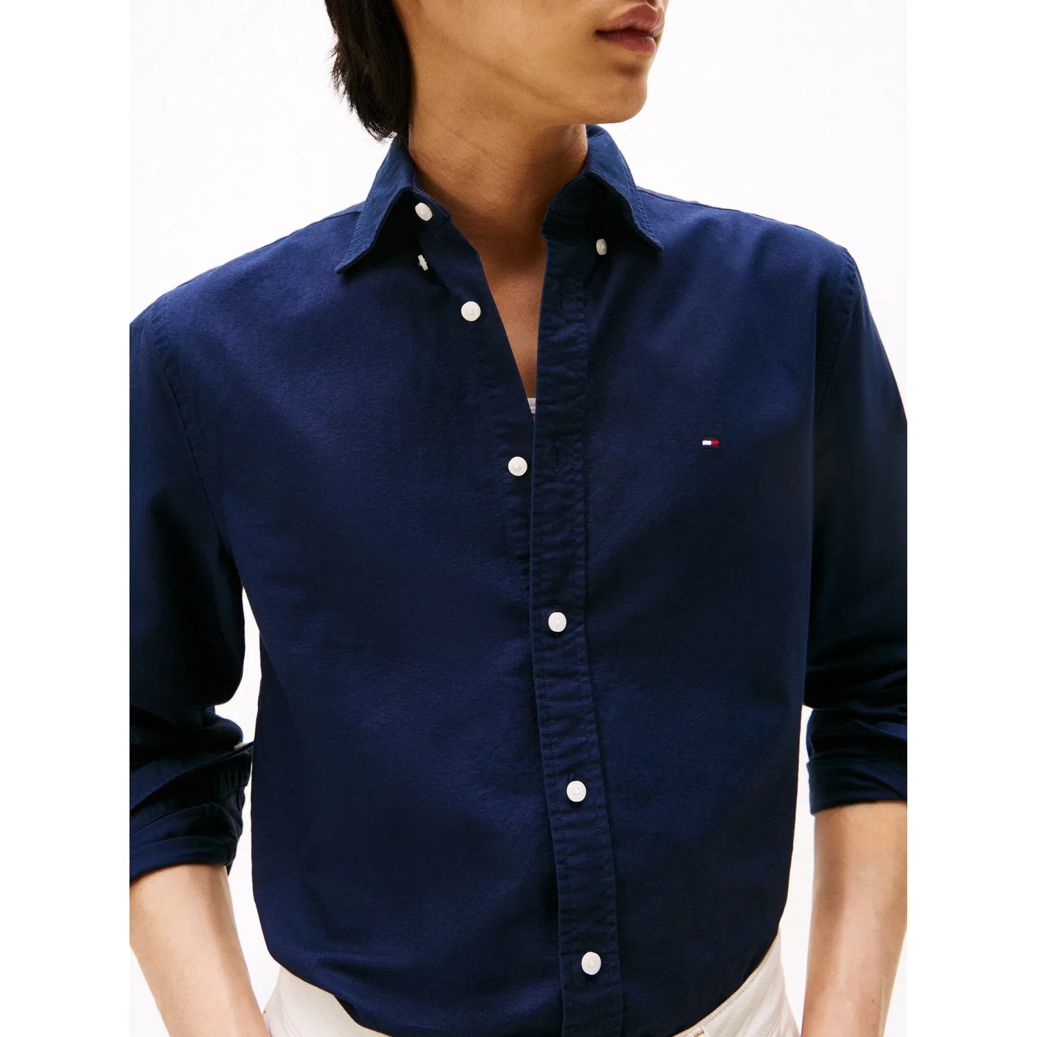 Мужская рубашка с длинным рукавом Regular Fit Tommy Hilfiger, Navy/Blue — фото 3